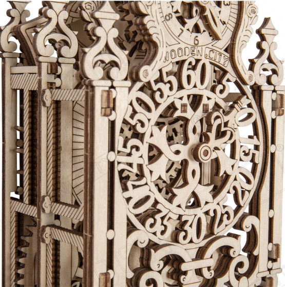 Wooden City modelbouwset royal clock hout naturel 126-delig - Afbeelding 3