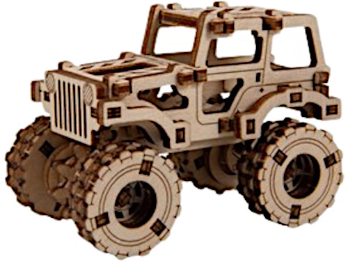Wooden City modelbouwset superfast 6,8 cm hout goud 69-delig